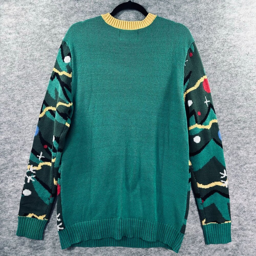 Ugly Christmas Sweater Mens M Drink Holder Knit Pullover Novelty - Picture 3 of 8